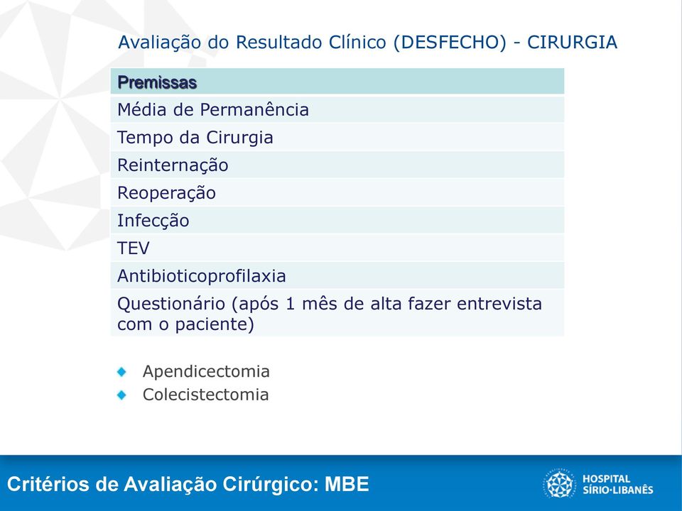 Antibioticoprofilaxia Questionário (após 1 mês de alta fazer entrevista