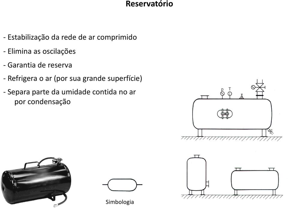 reserva - Refrigera o ar (por sua grande superfície)