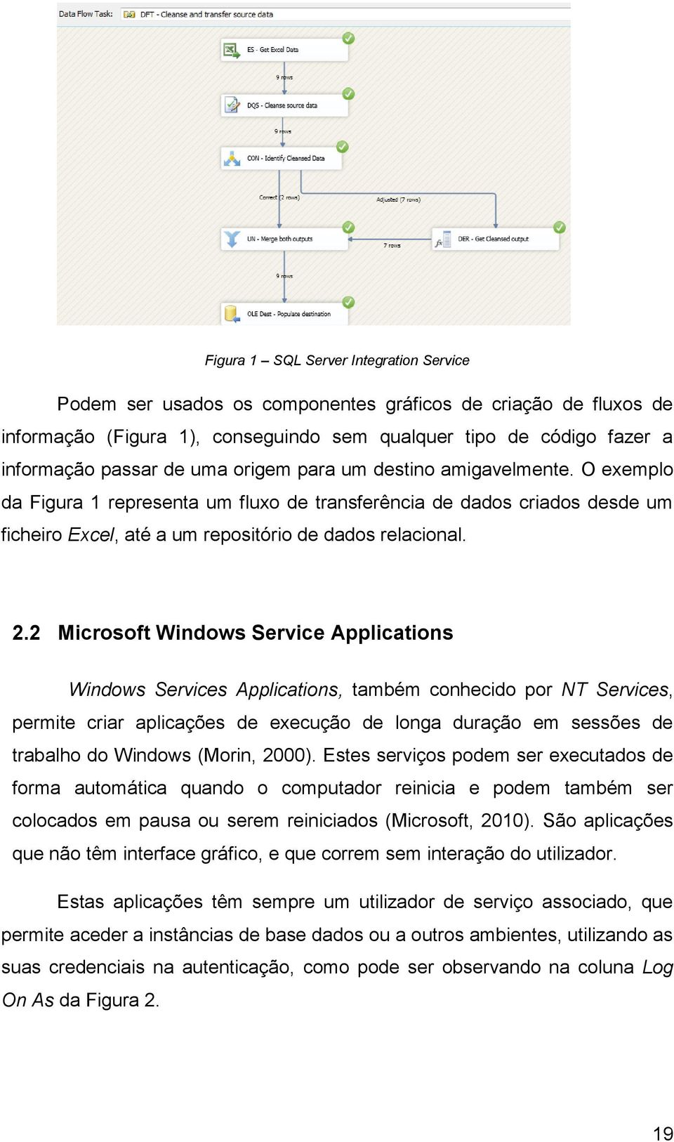 2 Microsoft Windows Service Applications Windows Services Applications, também conhecido por NT Services, permite criar aplicações de execução de longa duração em sessões de trabalho do Windows