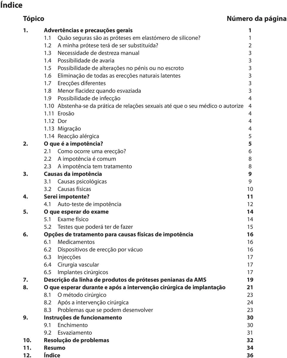 8 Menor flacidez quando esvaziada 3 1.9 Possibilidade de infecção 4 1.10 Abstenha-se da prática de relações sexuais até que o seu médico o autorize 4 1.11 Erosão 4 1.12 Dor 4 1.13 Migração 4 1.