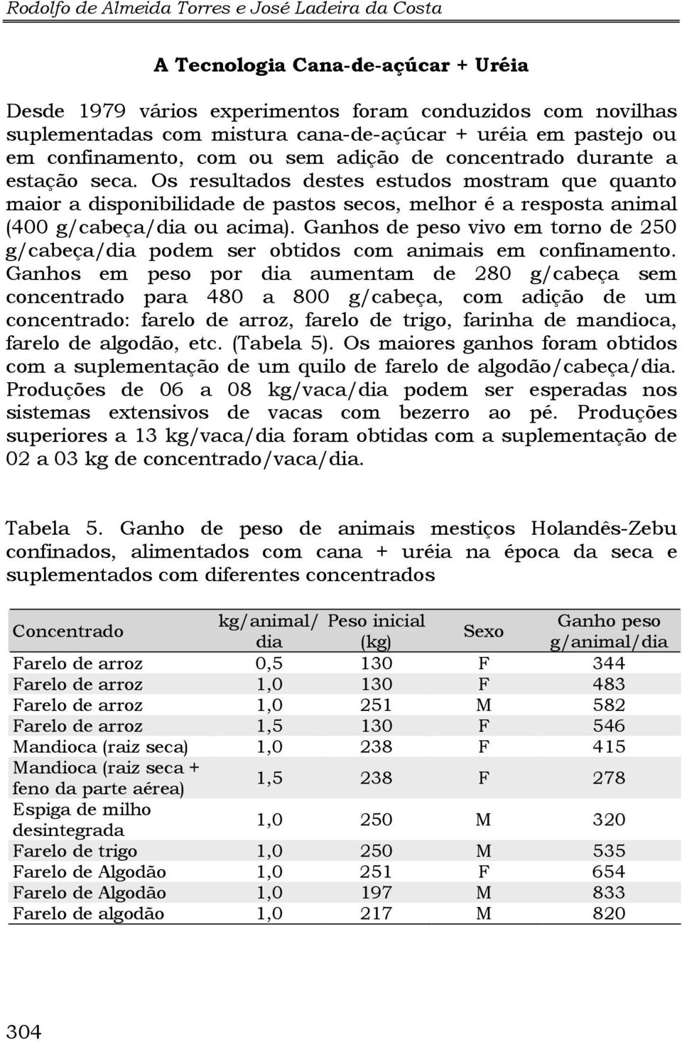 Os resultados destes estudos mostram que quanto maior a disponibilidade de pastos secos, melhor é a resposta animal (400 g/cabeça/dia ou acima).