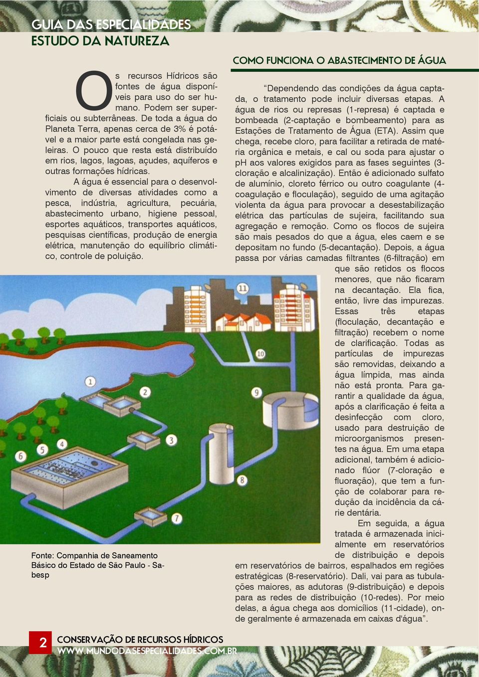 O pouco que resta está distribuído em rios, lagos, lagoas, açudes, aquíferos e outras formações hídricas.