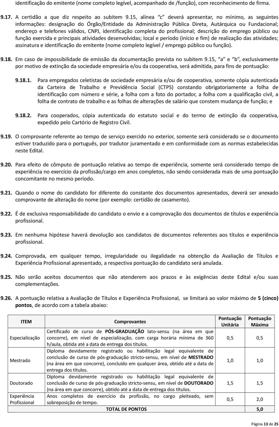 identificação completa do profissional; descrição do emprego público ou função exercida e principais atividades desenvolvidas; local e período (início e fim) de realização das atividades; assinatura