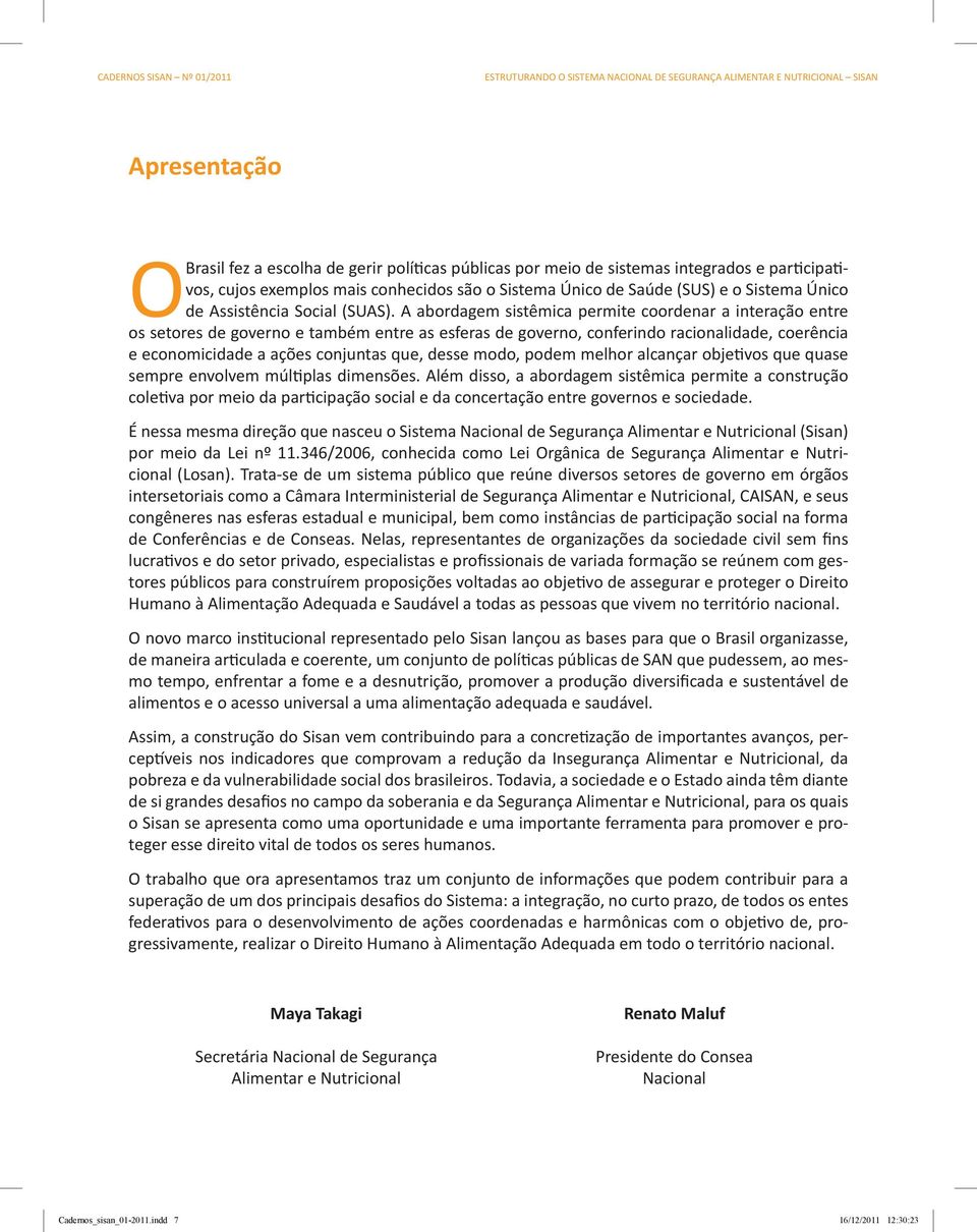 A abordagem sistêmica permite coordenar a interação entre os setores de governo e também entre as esferas de governo, conferindo racionalidade, coerência e economicidade a ações conjuntas que, desse