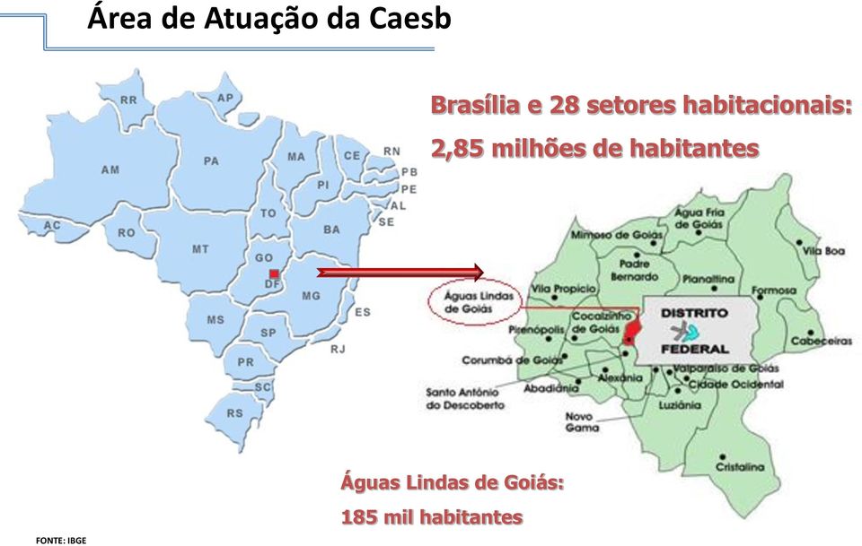 milhões de habitantes Águas Lindas