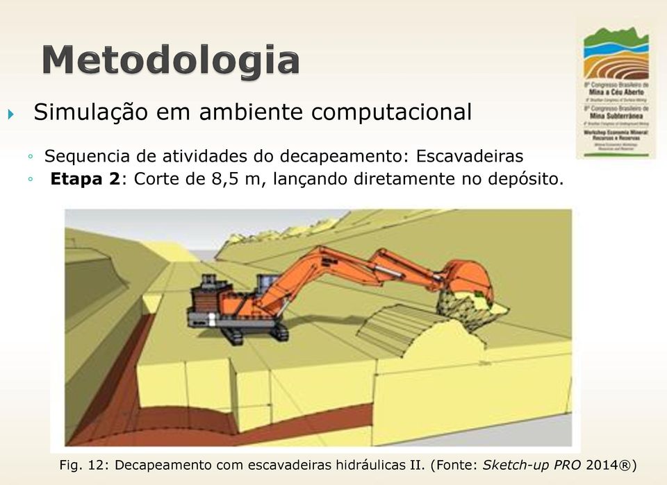 de 8,5 m, lançando diretamente no depósito. Fig.