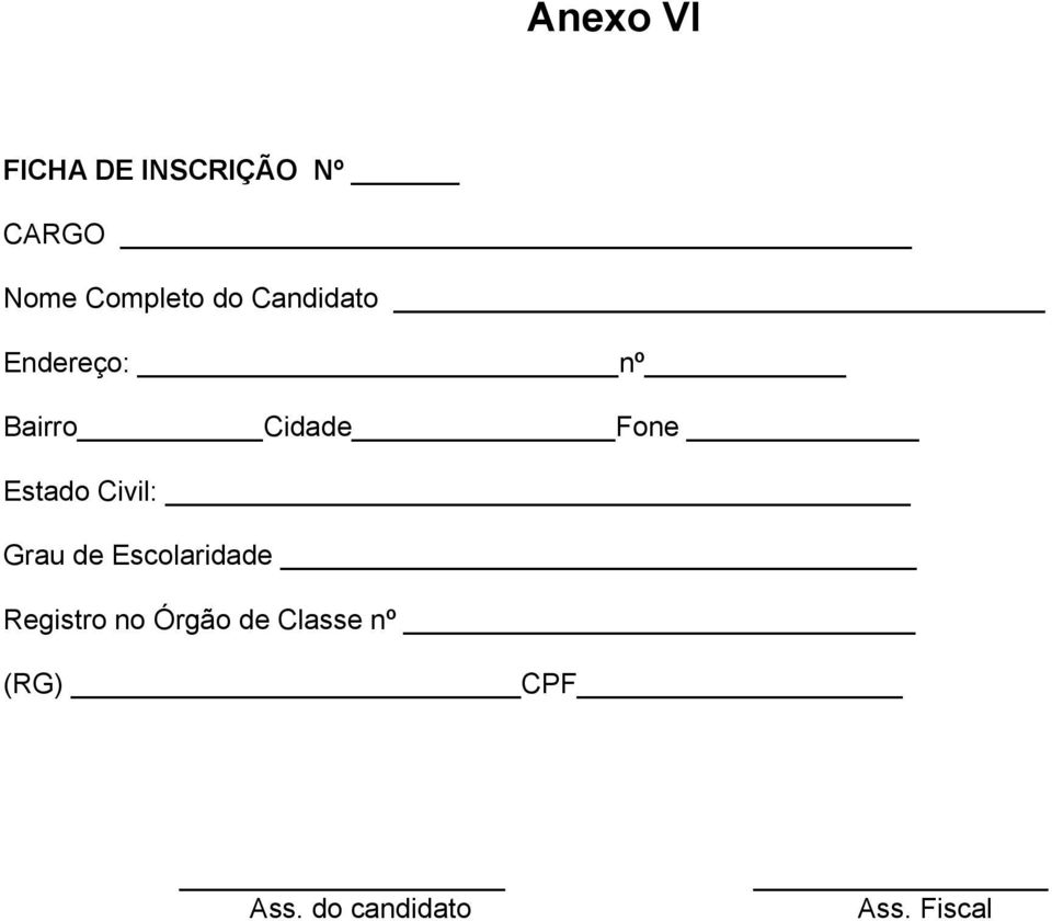 Fone Estado Civil: Grau de Escolaridade Registro