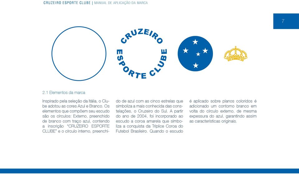 preenchi- do de azul com as cinco estrelas que simboliza a mais conhecida das constelações, o Cruzeiro do Sul.