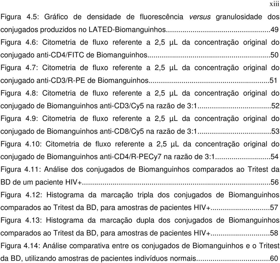 7: Citometria de fluxo referente a 2,5 µl da concentração original do conjugado anti-cd3/r-pe de Biomanguinhos...51 Figura 4.