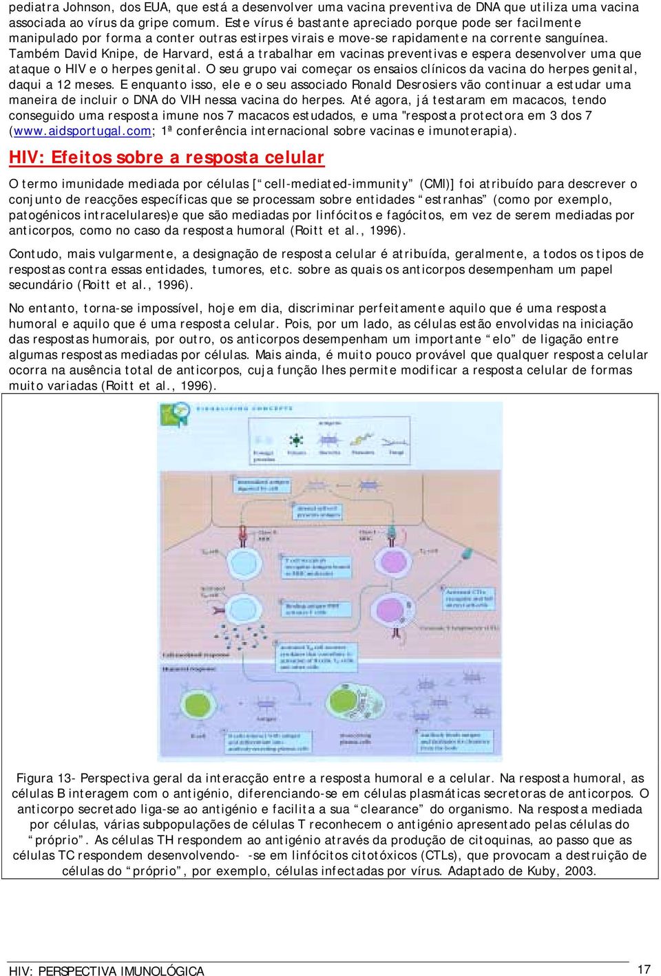 Também David Knipe, de Harvard, está a trabalhar em vacinas preventivas e espera desenvolver uma que ataque o HIV e o herpes genital.