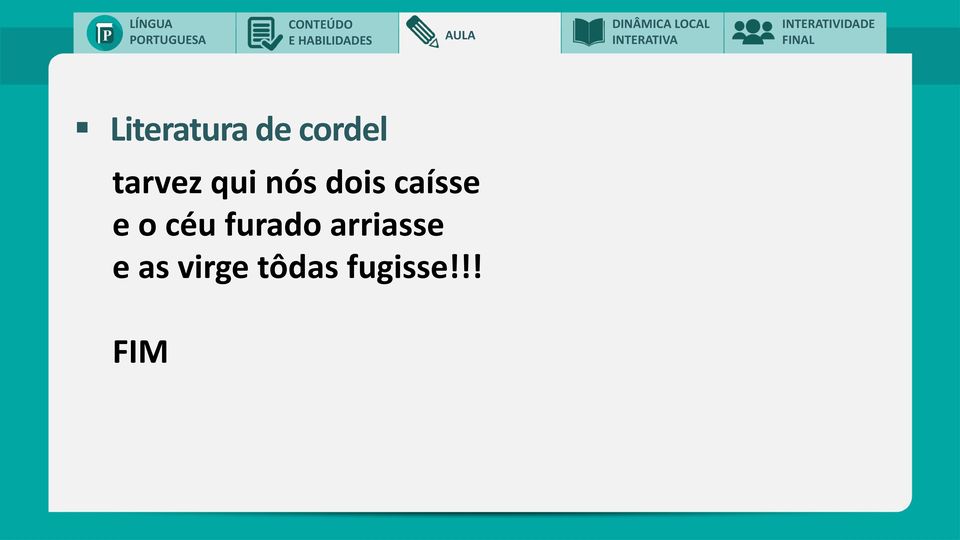 caísse e o céu furado