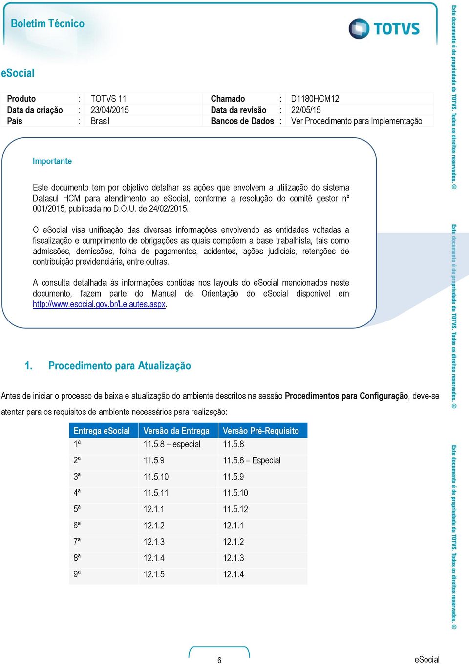 O visa unificação das diversas informações envolvendo as entidades voltadas a fiscalização e cumprimento de obrigações as quais compõem a base trabalhista, tais como admissões, demissões, folha de