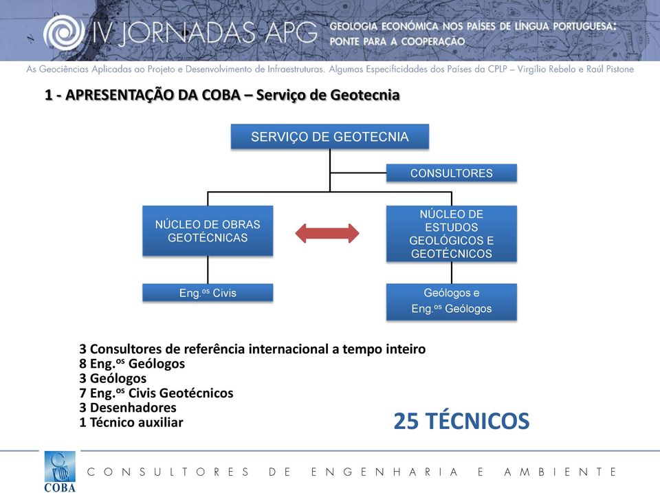 os Civis Geólogos e Eng.