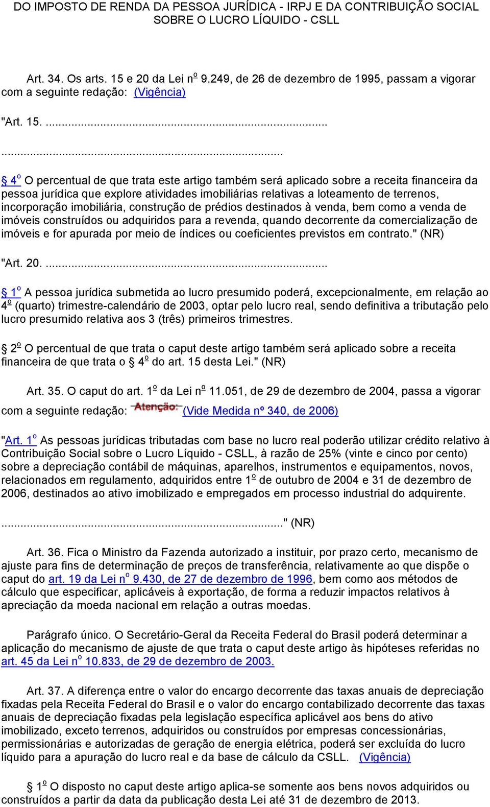 4 o O percentual de que trata este artigo também será aplicado sobre a receita financeira da pessoa jurídica que explore atividades imobiliárias relativas a loteamento de terrenos, incorporação