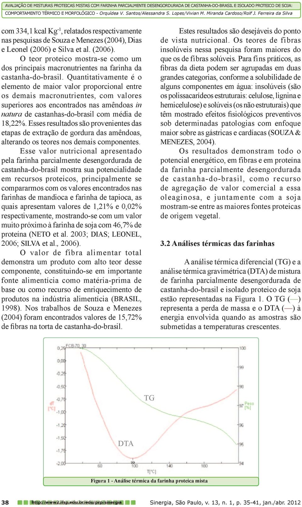 Quantitativamente é o elemento de maior valor proporcional entre os demais macronutrientes, com valores superiores aos encontrados nas amêndoas in natura de castanhas-do-brasil com média de 18,22%.