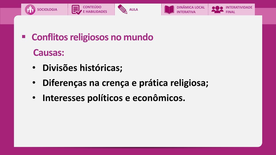 Diferenças na crença e prática