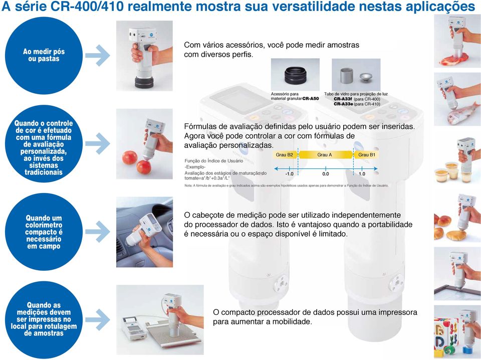 Fórmulas e avaliação efinias pelo usuário poem ser inserias. Agora você poe controlar a cor com fórmulas e avaliação personalizaas.