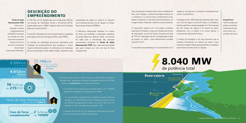 Trecho de Vazão Remanescente (TVR): trecho de rio, localizado rio abaixo do aproveitamento hidrelétrico, onde deve ser mantida uma vazão mínima de escoamento de água, de forma a permitir a manutenção