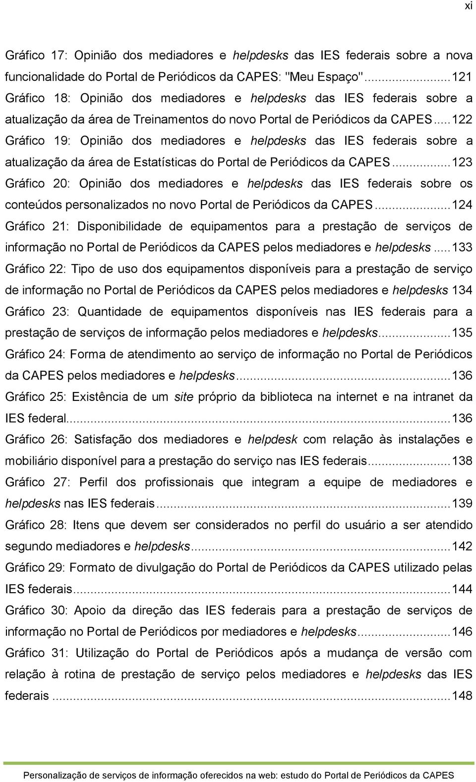 .. 122 Gráfico 19: Opinião dos mediadores e helpdesks das IES federais sobre a atualização da área de Estatísticas do Portal de Periódicos da CAPES.