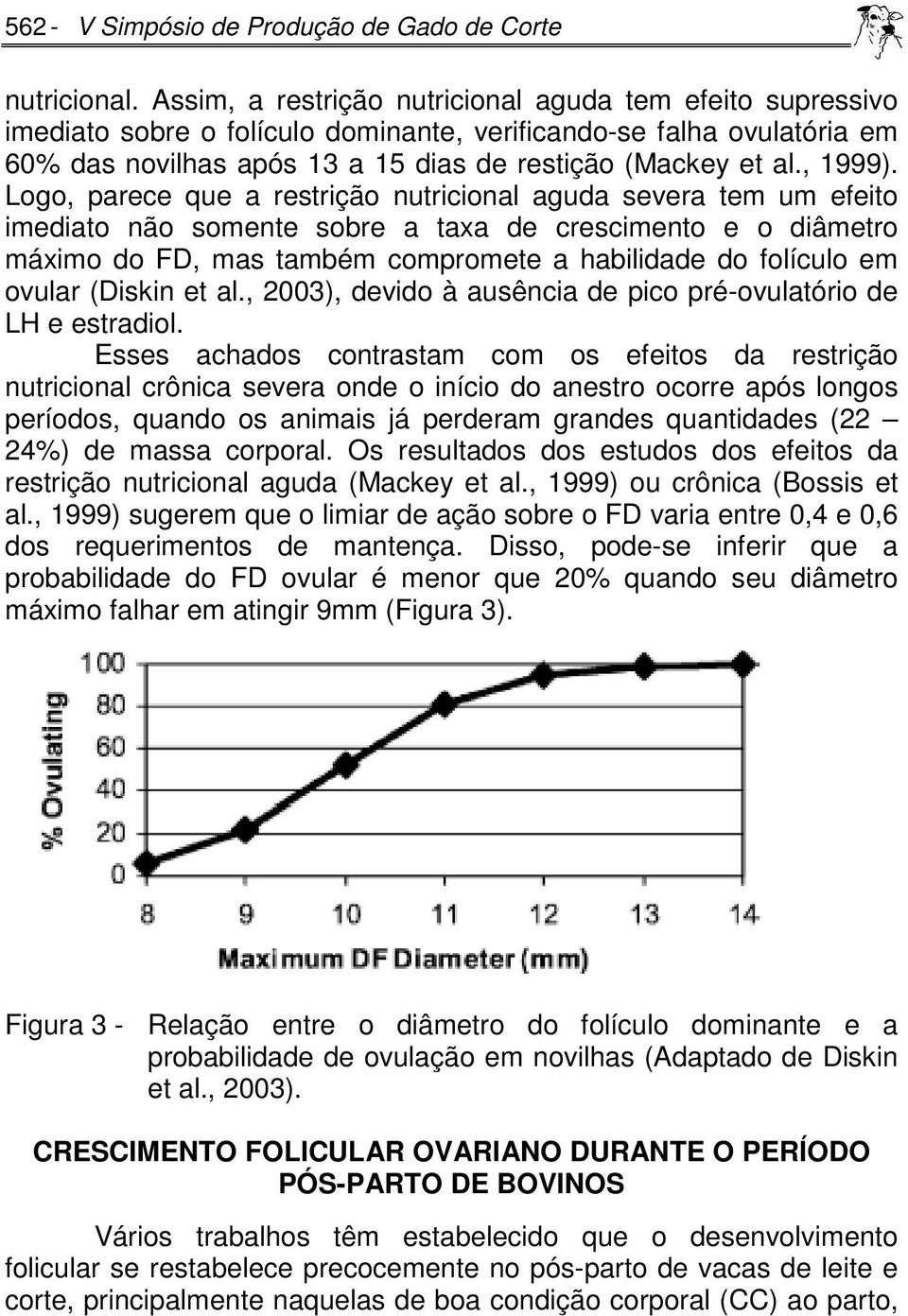 Logo, parece que a restrição nutricional aguda severa tem um efeito imediato não somente sobre a taxa de crescimento e o diâmetro máximo do FD, mas também compromete a habilidade do folículo em