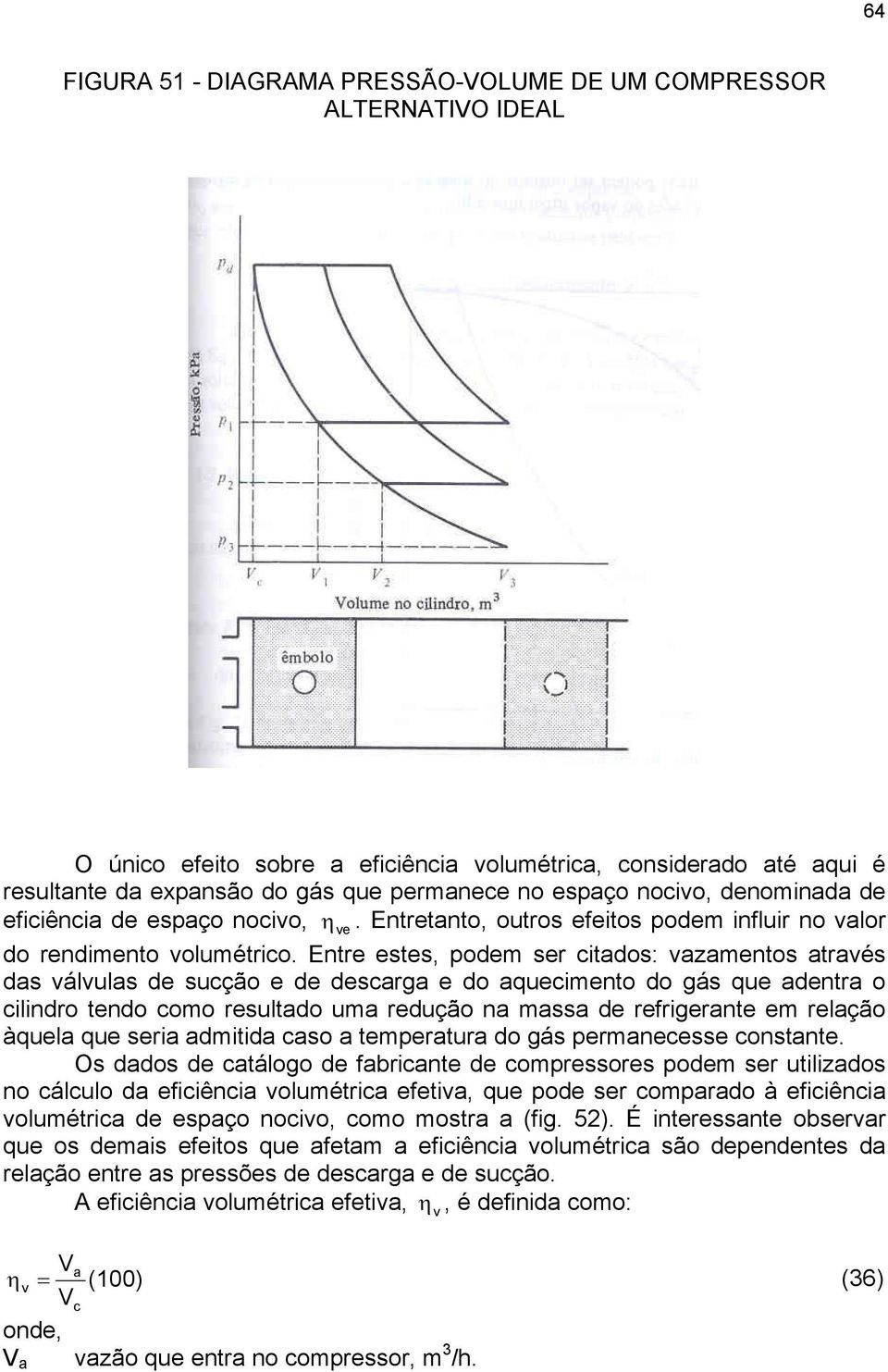 Entre estes, podem ser citados: vazamentos através das válvulas de sucção e de descarga e do aquecimento do gás que adentra o cilindro tendo como resultado uma redução na massa de refrigerante em