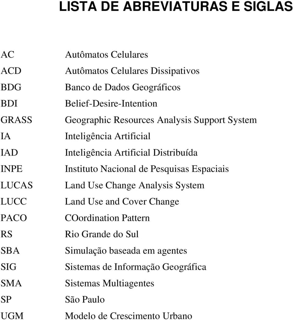 Inteligência Artificial Distribuída Instituto Nacional de Pesquisas Espaciais Land Use Change Analysis System Land Use and Cover Change