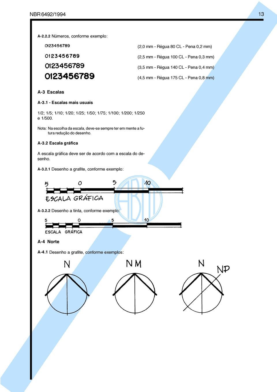 2.2 Números, conforme exemplo: (2,0 mm - Régua 80 CL - Pena 0,2 mm) (2,5 mm - Régua 100 CL - Pena 0,3 mm) (3,5 mm - Régua 140 CL - Pena 0,4 mm) (4,5 mm -