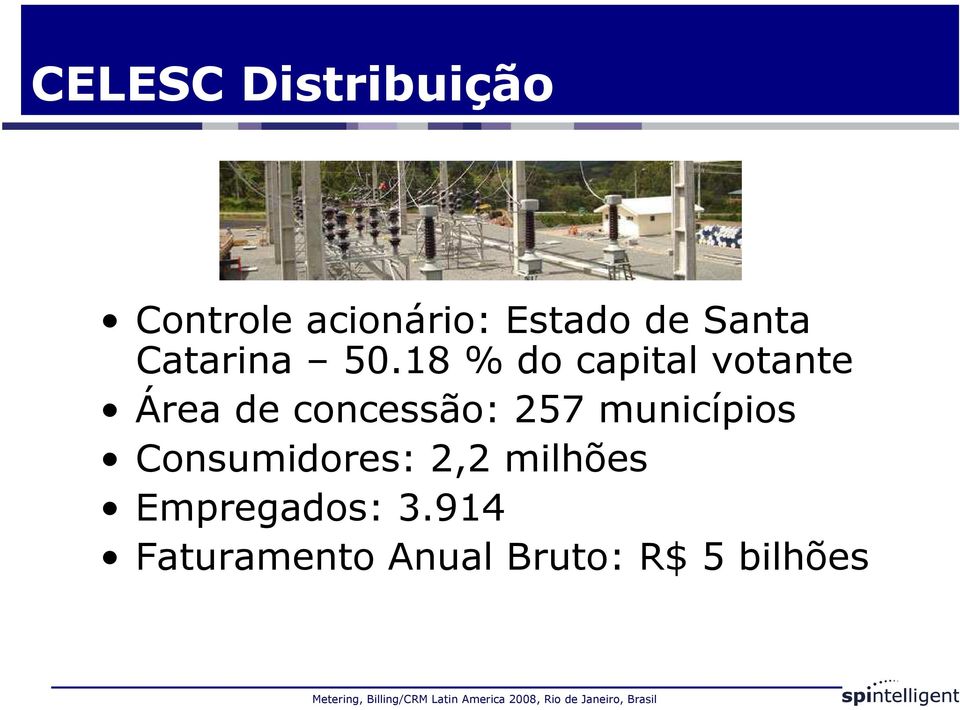 18 % do capital votante Área de concessão: 257