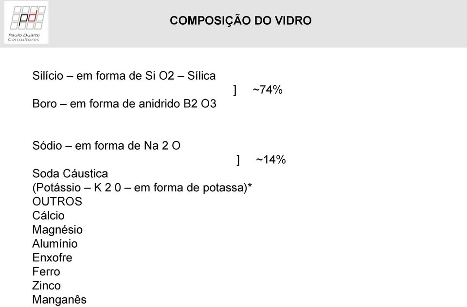 ] ~14% Soda Cáustica (Potássio K 2 0 em forma de potassa)*