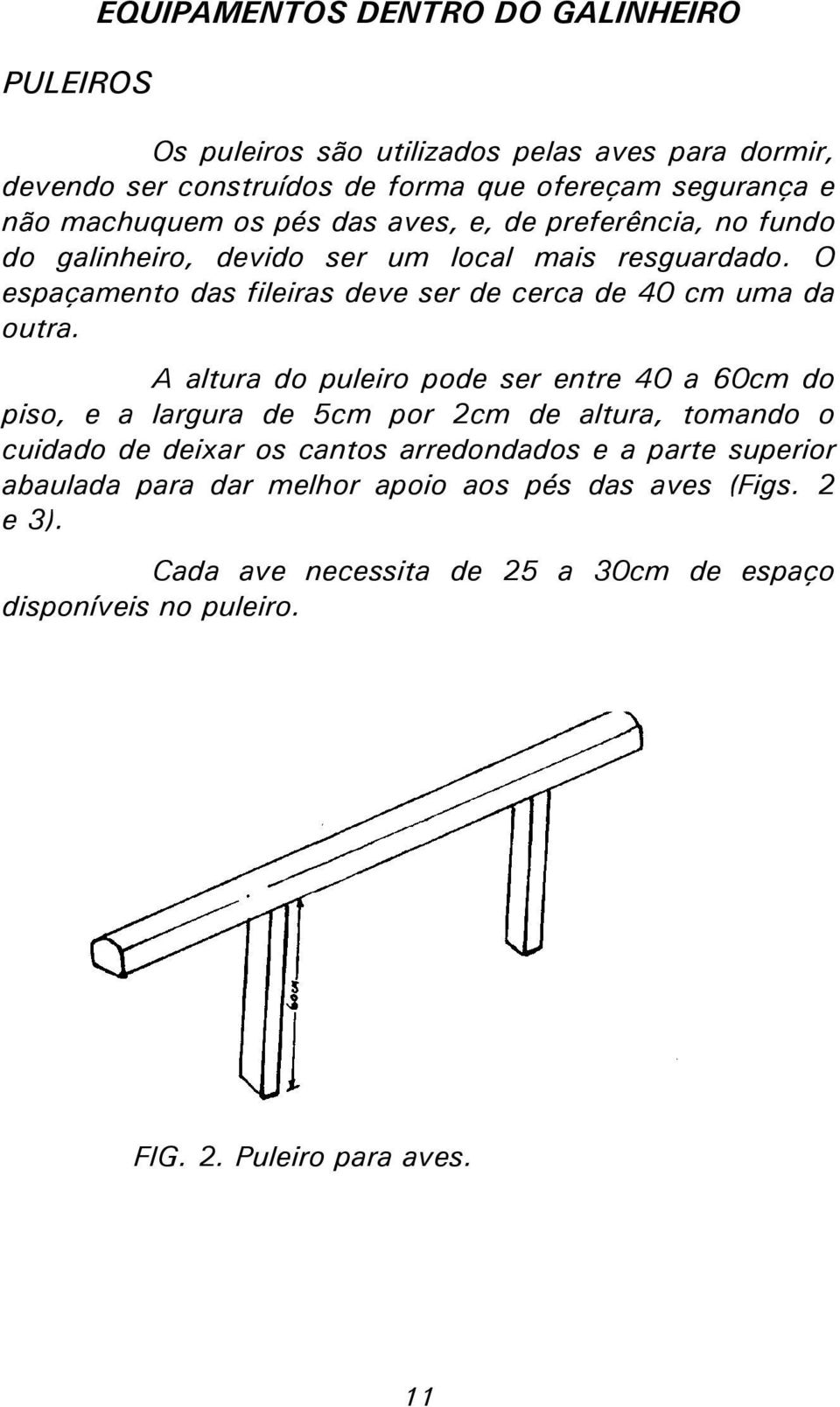 O espaçamento das fileiras deve ser de cerca de 40 cm uma da outra.