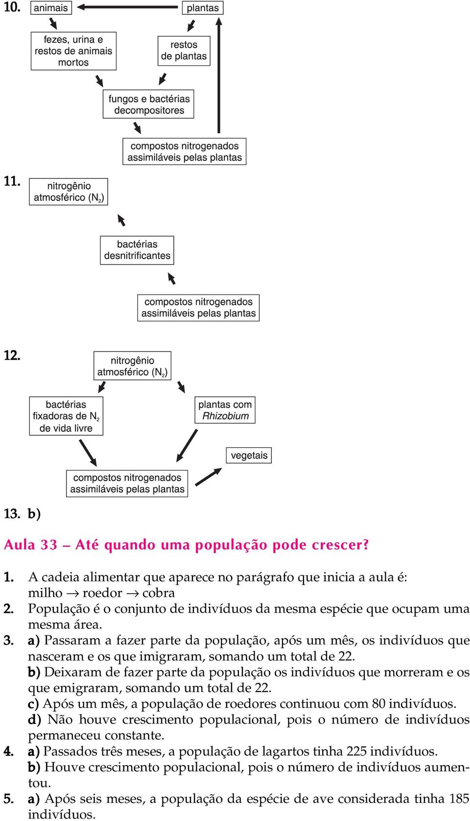 a) Passaram a fazer parte da população, após um mês, os indivíduos que nasceram e os que imigraram, somando um total de 22.