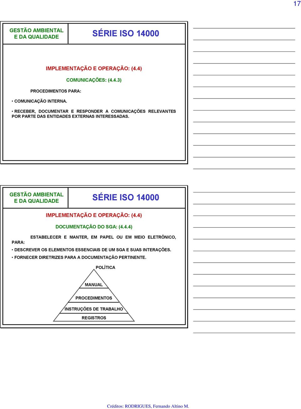 IMPLEMENTAÇÃO E OPERAÇÃO: (4.