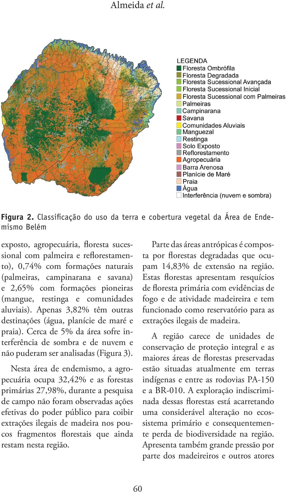 campinarana e savana) e 2,65% com formações pioneiras (mangue, restinga e comunidades aluviais). Apenas 3,82% têm outras destinações (água, planície de maré e praia).