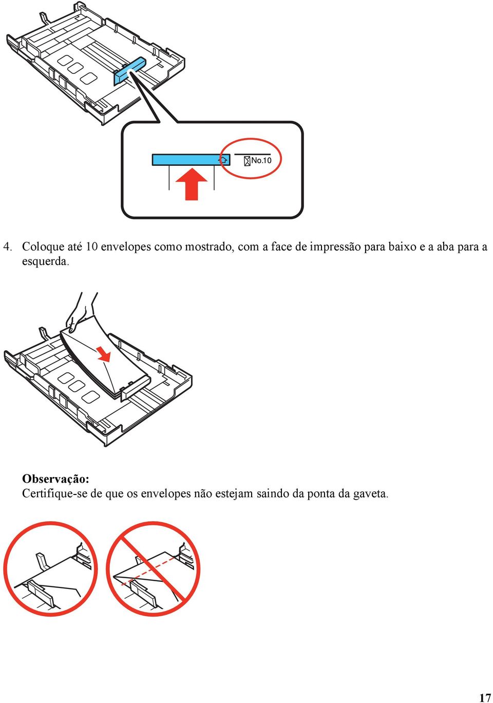 para a esquerda.