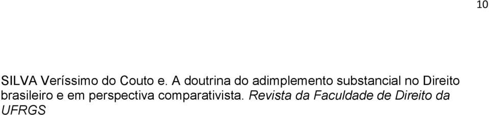 Direito brasileiro e em perspectiva