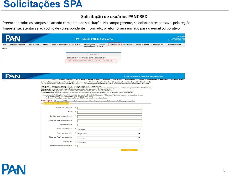 No campo gerente, selecionar o responsável pela região