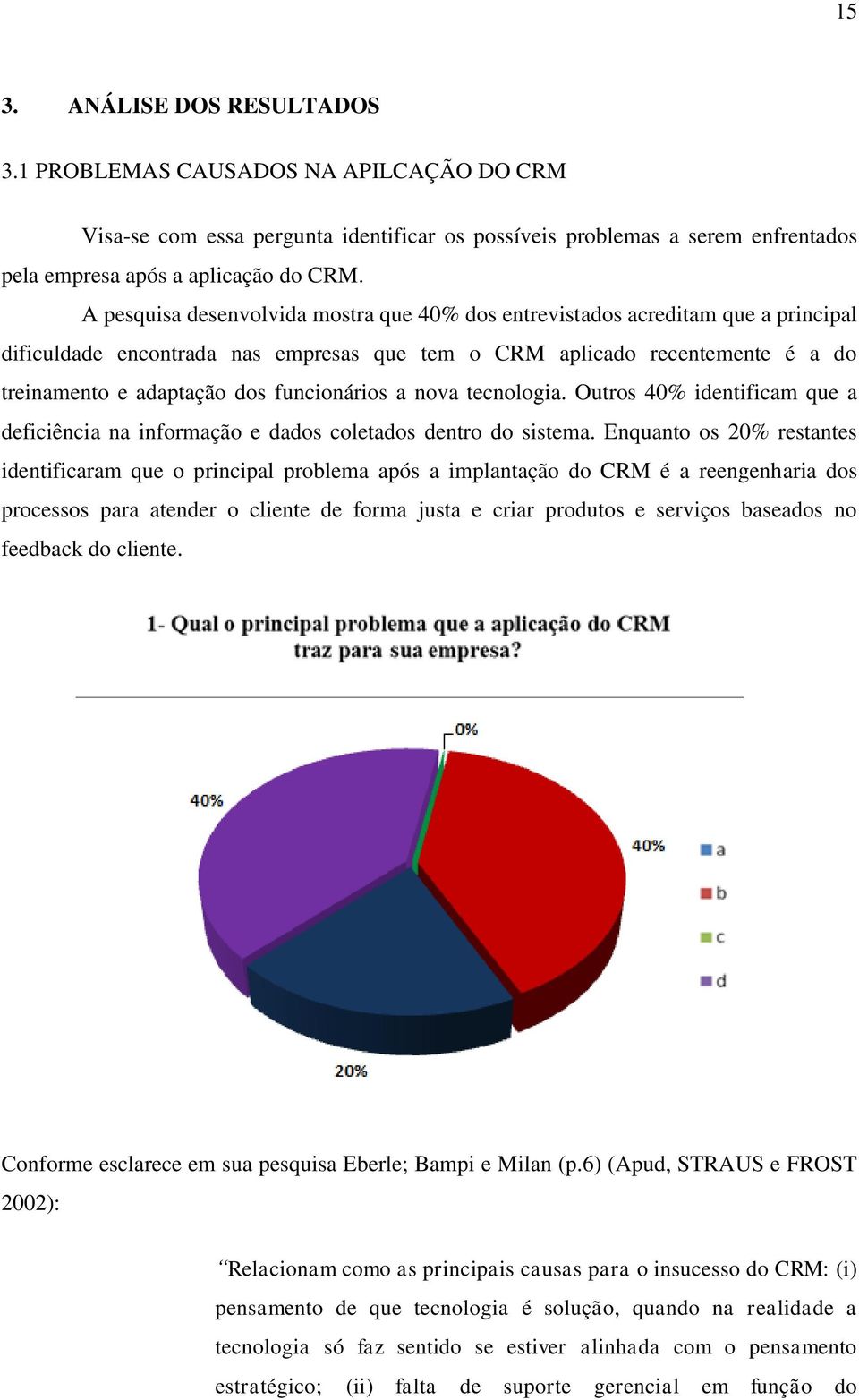 funcionários a nova tecnologia. Outros 40% identificam que a deficiência na informação e dados coletados dentro do sistema.