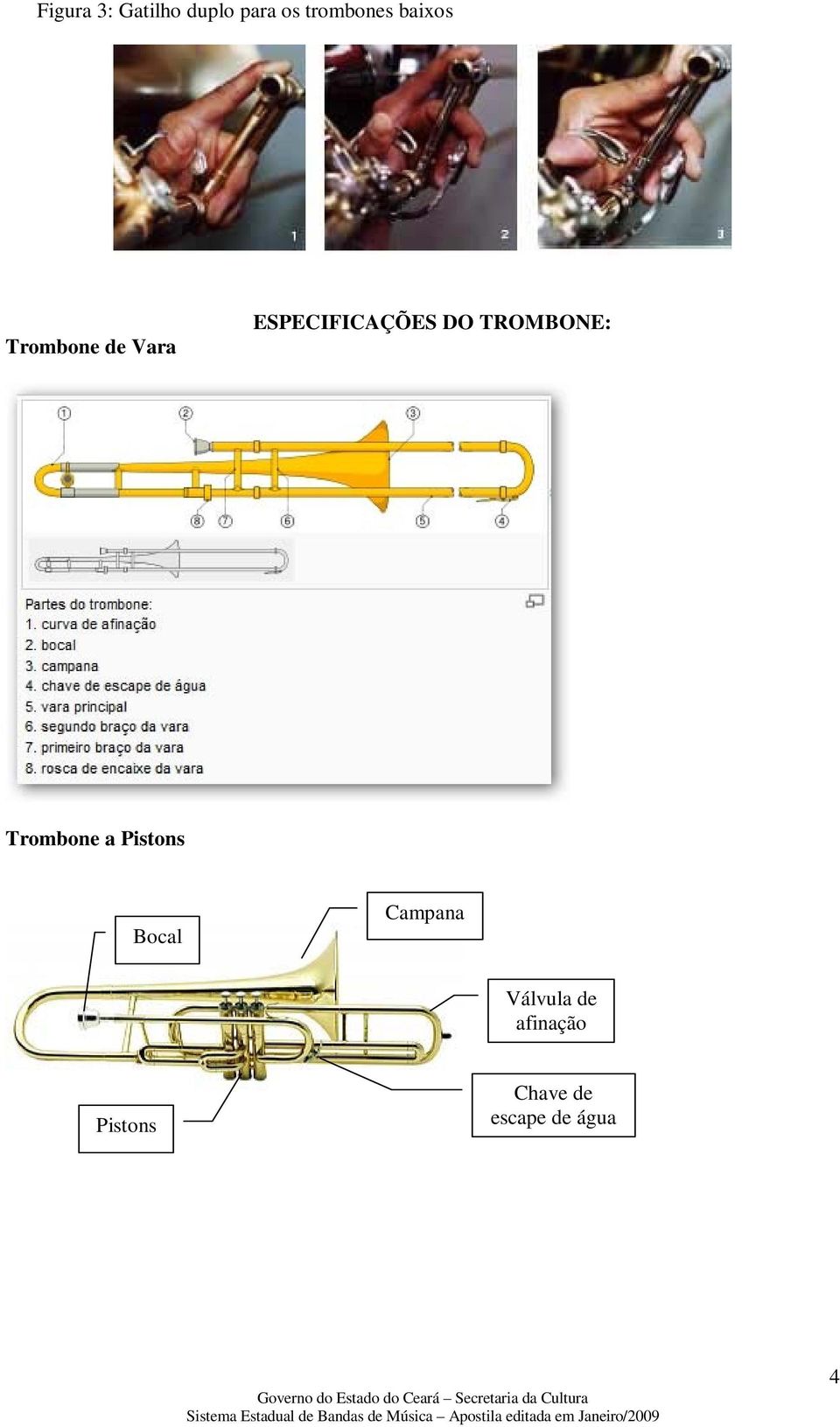 TROMBONE: Trombone a Pistons Bocal Campana