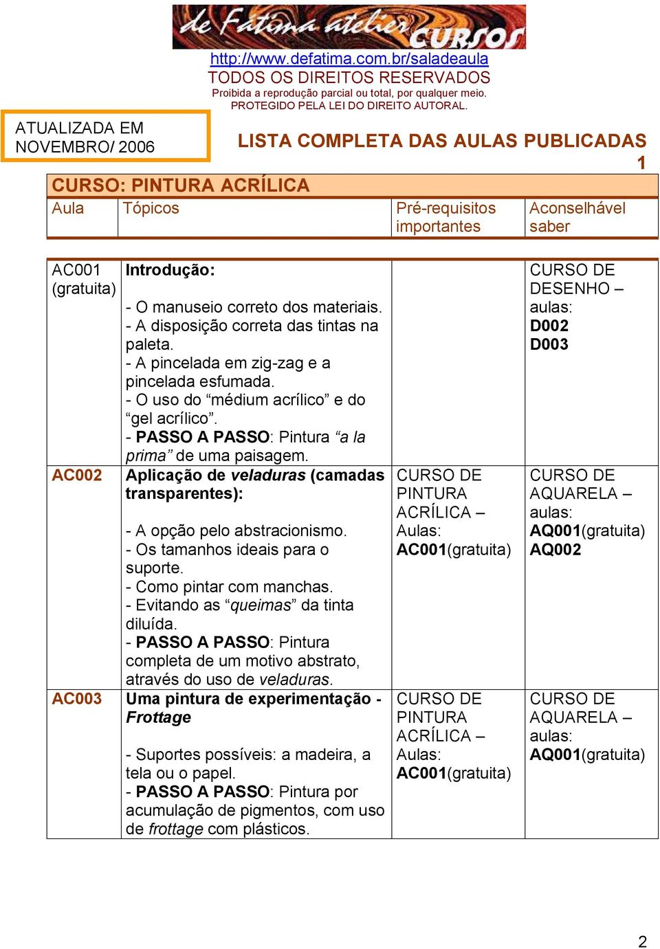 Aplicação de veladuras (camadas transparentes): - A opção pelo abstracionismo. - Os tamanhos ideais para o suporte. - Como pintar com manchas. - Evitando as queimas da tinta diluída.