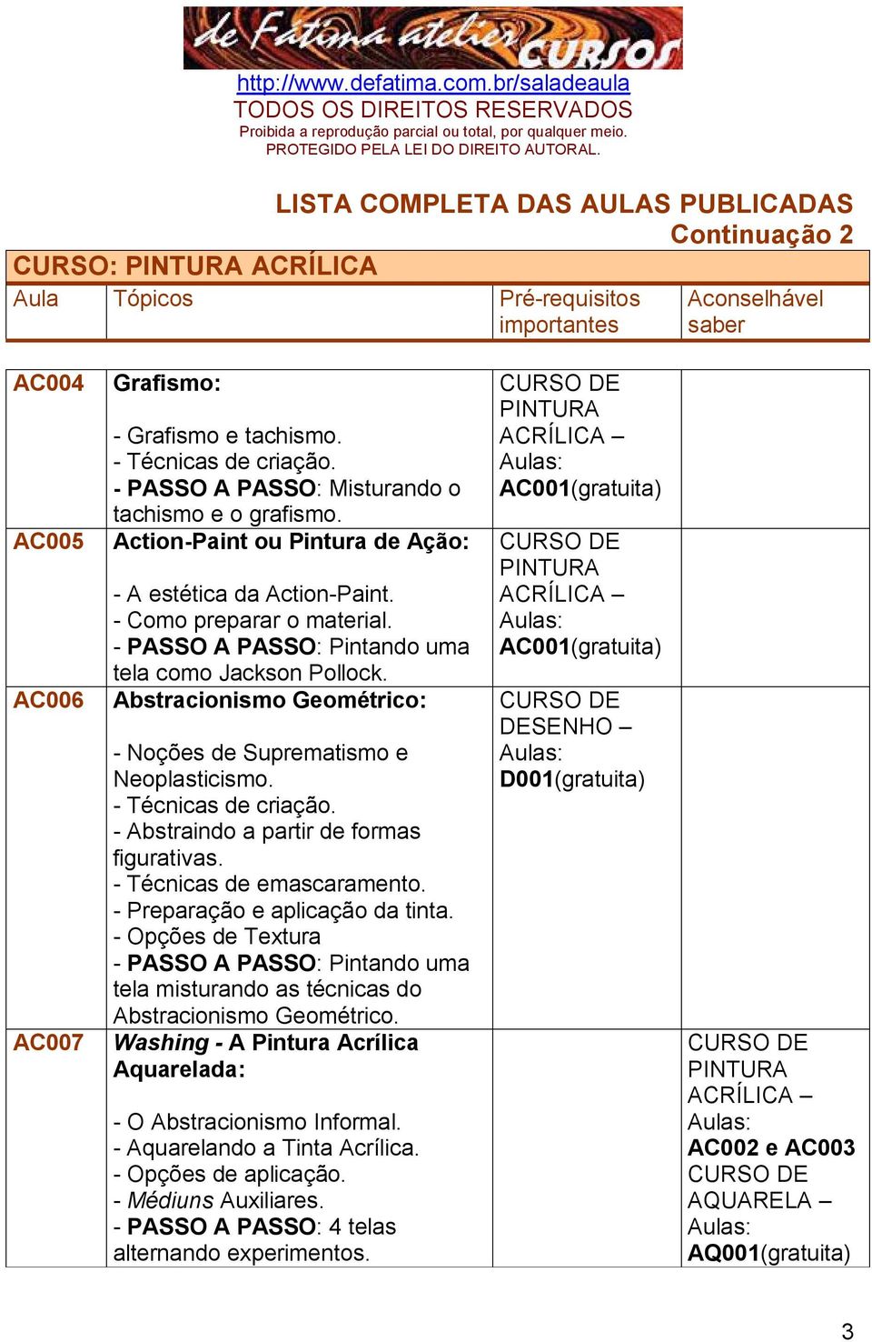 Abstracionismo Geométrico: - Noções de Suprematismo e Neoplasticismo. - Técnicas de criação. - Abstraindo a partir de formas figurativas. - Técnicas de emascaramento.