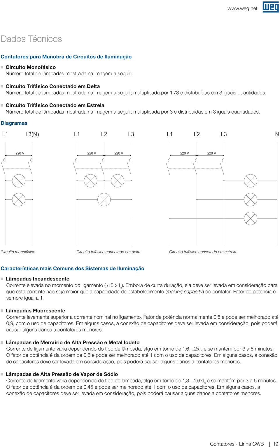 JJ Circuito Trifásico Conectado em Estrela Número total de lâmpadas mostrada na imaem a seuir, multiplicada por 3 e distribuídas em 3 iuais quantidades.