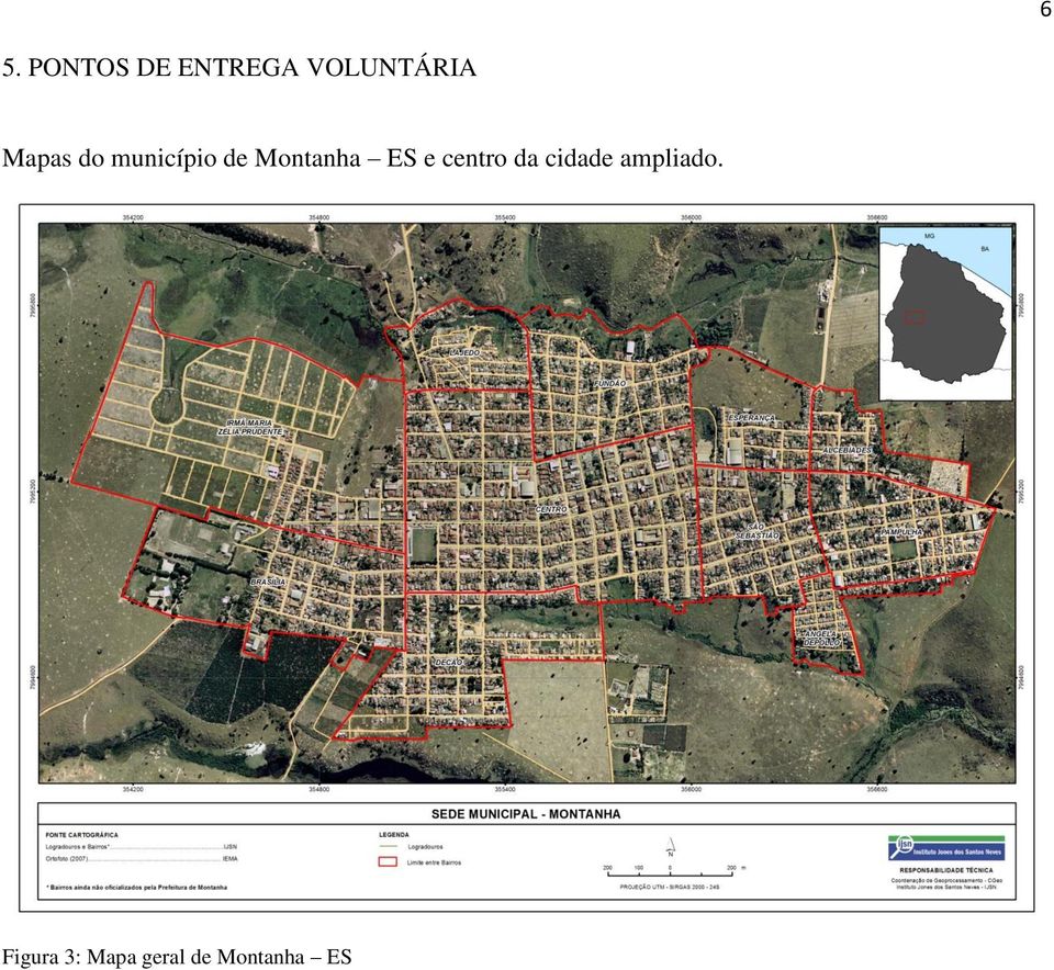 Montanha ES e centro da cidade