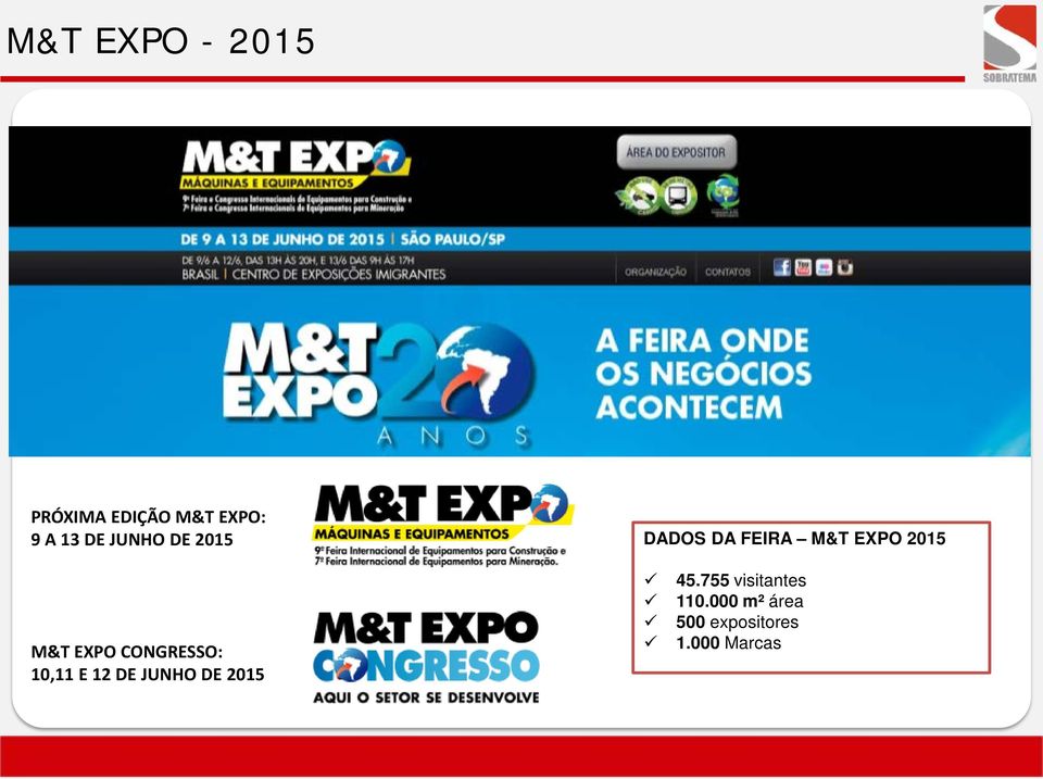 EXPO CONGRESSO: 10,11 E 12 DE JUNHO DE 2015 45.