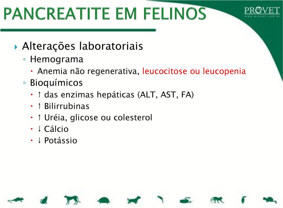 Bioquímicos das enzimas hepáticas (ALT, AST,