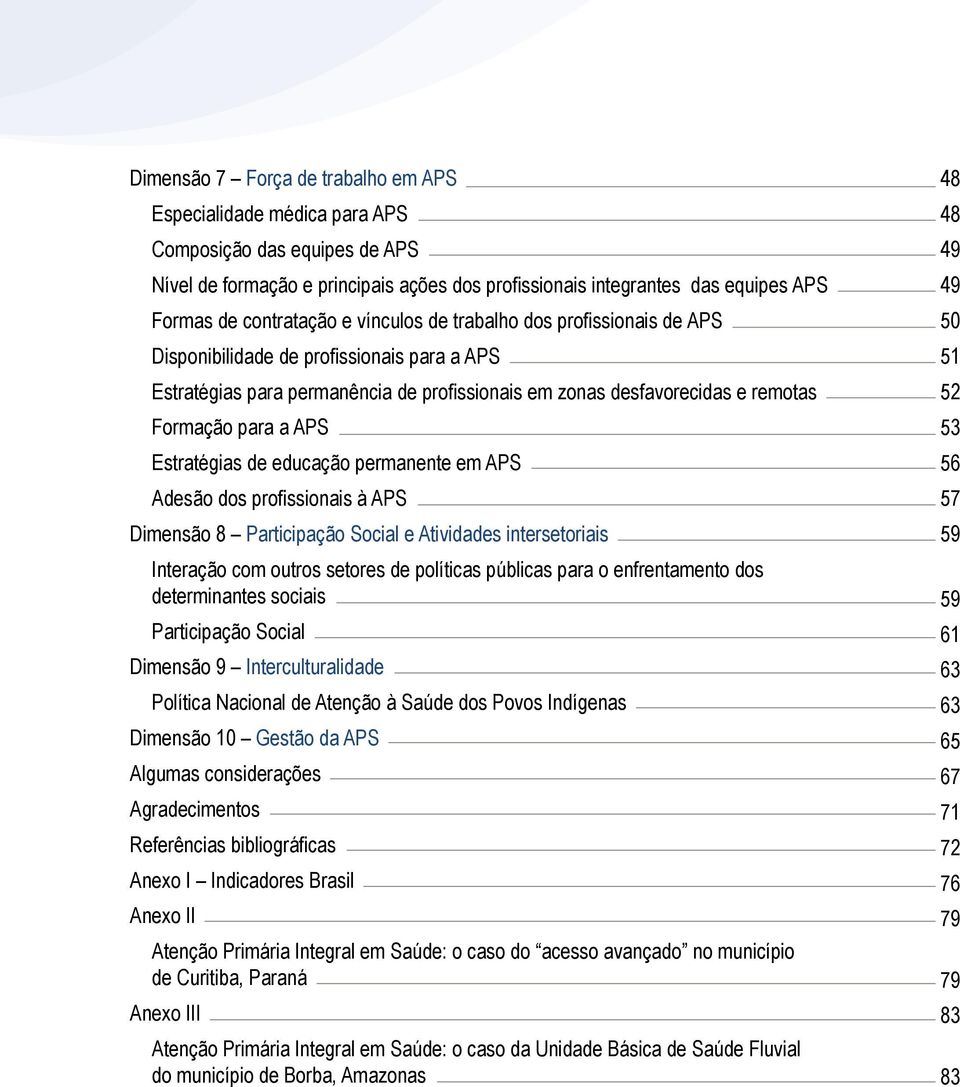 APS Estratégias de educação permanente em APS Adesão dos profissionais à APS Dimensão 8 Participação Social e Atividades intersetoriais Interação com outros setores de políticas públicas para o