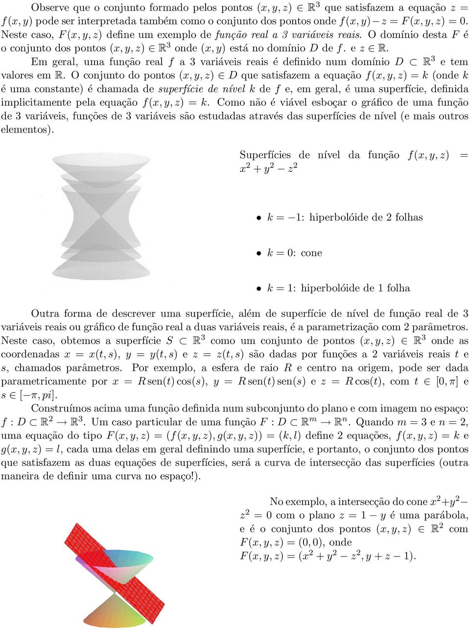 Em geral, uma função real f a 3 variáveis reais é definido num domínio D R 3 e tem valores em R.