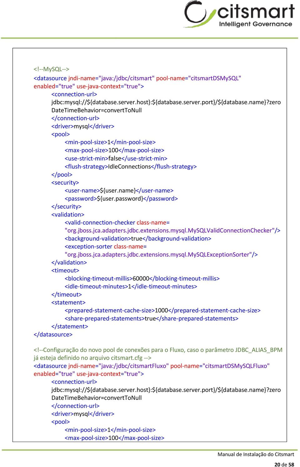 zero DateTimeBehavior=convertToNull </connection-url> <driver>mysql</driver> <pool> <min-pool-size>1</min-pool-size> <max-pool-size>100</max-pool-size> <use-strict-min>false</use-strict-min>