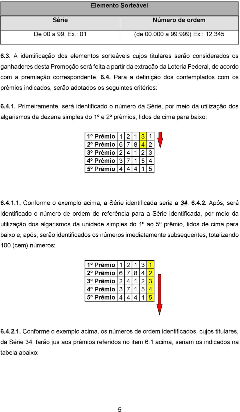 A identificação dos elementos sorteáveis cujos titulares serão considerados os ganhadores desta Promoção será feita a partir da extração da Loteria Federal, de acordo com a premiação correspondente.