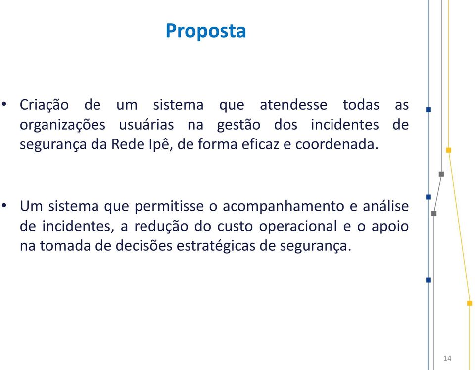 Um sistema que permitisse o acompanhamento e análise de incidentes, a redução