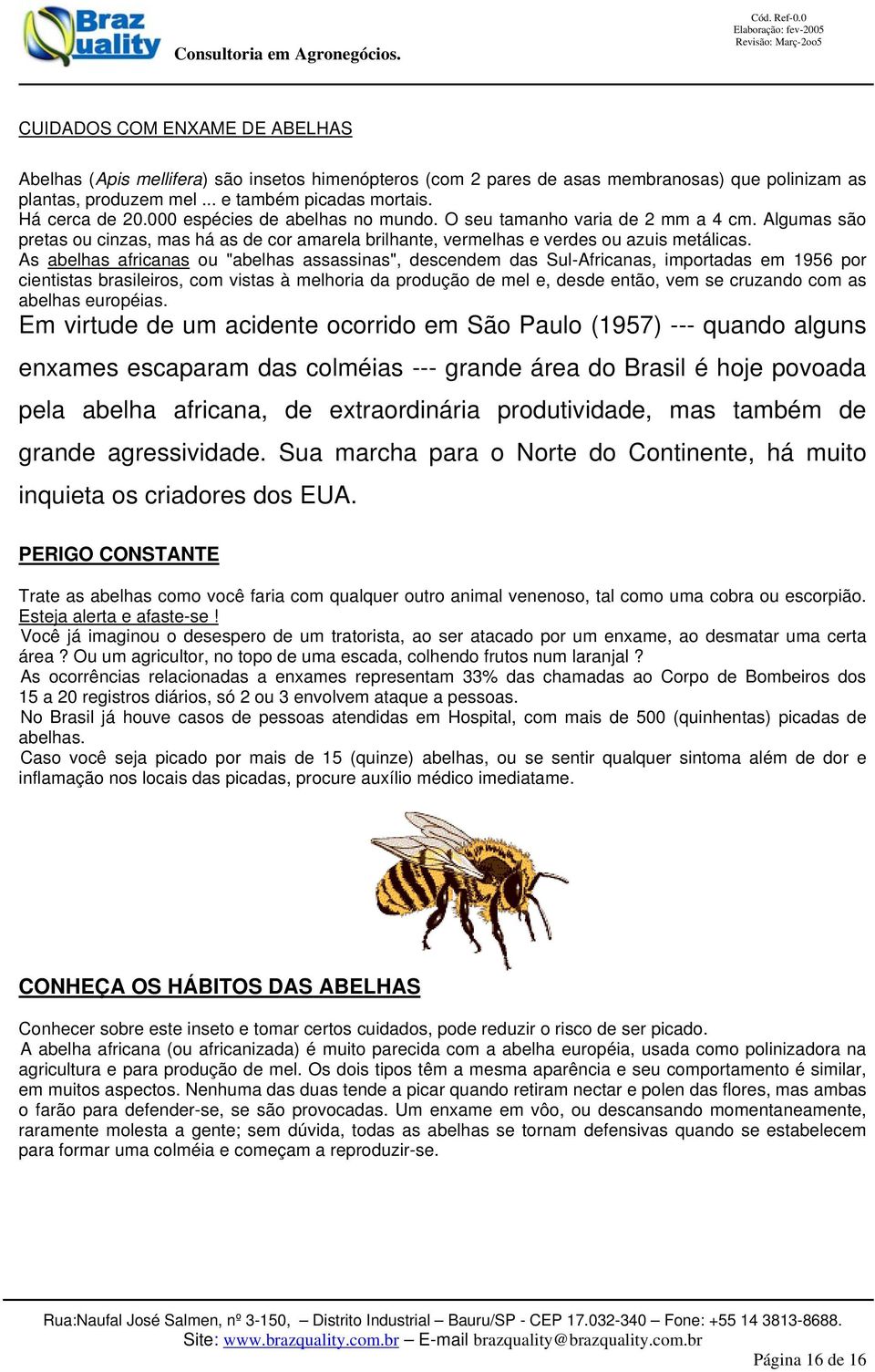 As abelhas africanas ou "abelhas assassinas", descendem das Sul-Africanas, importadas em 1956 por cientistas brasileiros, com vistas à melhoria da produção de mel e, desde então, vem se cruzando com